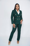 Green professional suit for women
