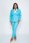 Women's professional suit in sky color