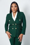 Women's green business suit