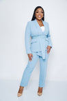 Elegant Blue Pants Suit for Women