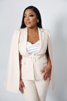 Women's SHero Cream Cape Blazer Suit