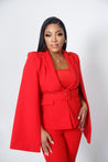 Women’s Red Cape Blazer