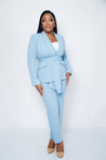Women's Blue Pants Suit