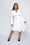 Ladies White Blazer Dress 